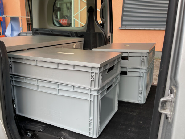 DIY Camper Küchenbox aus einer Eurobox und versteckter Schublade